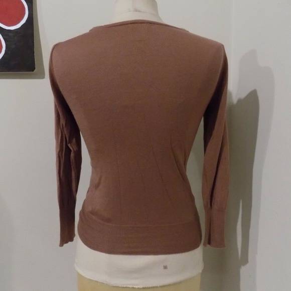 J. CREW Chestnut Brown Cardigan Sweater, Small - Picture 3 of 3